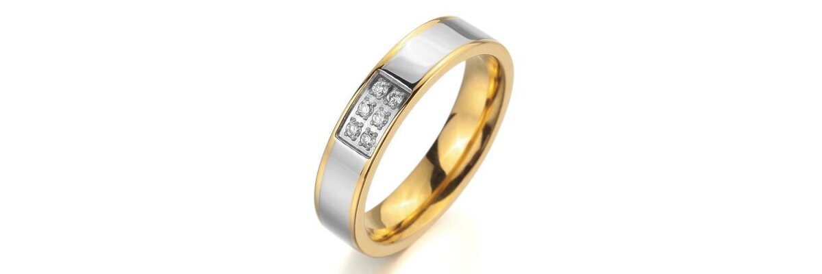 Damenring 6 mm bicolor