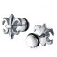 1 Fake Plug Fleur des Lis  Edelstahl silber  im  Etui