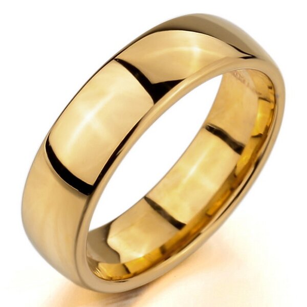 Ehering / Partner Ring Edelstahl gold rhodiniert  im Etui verschiedene Gren 56