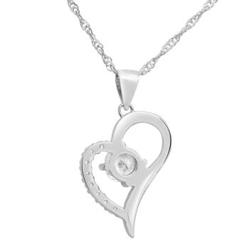 Silver Pendant Mystic Heart Zirconia 925 Silver