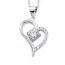 Silver Pendant Mystic Heart Zirconia 925 Silver