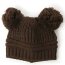 Strick  Kinder Mütze / Beanie TEDDY  Schoko Braun