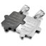 Partnerketten Puzzle Gedicht silber schwarz 316 L Edelstahl inkl. Ketten im Etui GRAVUR OPTION