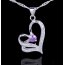 Silber Anhänger Mystic Heart Amethyst aus 925 Silber OHNE KETTE