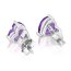 1 Paar Ohr Stecker Herz Amethyst 925 Silber