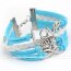 Armband Lebensbaum Aqua LOVE weiß / hellblau