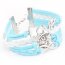 Armband Lebensbaum Aqua LOVE weiß / hellblau