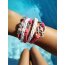 Armband Herzchen LOVE hot pink weiß