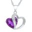 Silber Anhänger Amethyst Herz inkl. Kette