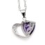 Silber Anhänger Amethyst Herz inkl. Kette