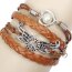 Armband Perlen Herz & Peace caramel braun