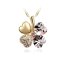 Kleeblatt Swarovski Elements Gold rosa inkl. Kette