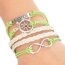 Armband Steuerrad MARINA  LOVE  kiwi   im Organza Beutel