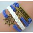 Armband Hope & Infinity weiß blau im Organza Beutel