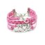 Armband LOVE & Infinity rosa  im Organza Beutel