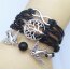 Armband Lebensbaum schwarz Perle