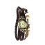 Leder Armbanduhr  VINTAGE  dunkel braun  im Organza Beutel