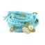 Bettel Armband geflochtenes Leder AQUA