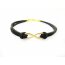 Armband Infinity Schleife gold  schwarz  im Organza Beutel