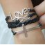 Armband LOVE & KREUZ schwarz