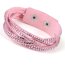 Lederarmband Strass rosa  im Organza Beutel