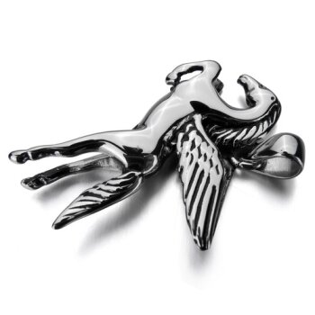 Pegasos Pferd Anhänger 316 L Edelstahl inkl. Kette im Etui