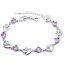 Silberarmband Herz lila Amethyst 925 Silber