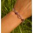 Silberarmband Herz lila Amethyst 925 Silber