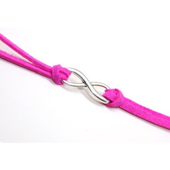 Armband Infinity Schleife NEON PINK