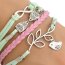 Armband Euly mit Vögelchen mint & rosa