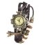Leder Armbanduhr Eifelturm VINTAGE dunkel braun im Organza Beutel