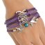 Armband Taube & Lebensbaum mit Perle lila