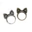 Katzen Ring antik silber