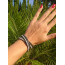 Wickel Lederarmband Strass BLACK & WHITE