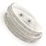 Wickel Lederarmband Strass WHITE