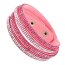 Wickel Lederarmband Strass PINK & ROSA