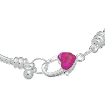 Armband Charms & Beads pink KLEEBLATT