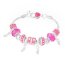 Armband Charms & Beads pink KLEEBLATT