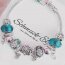 Armband Charms & Beads Himmelblau KLEEBLATT