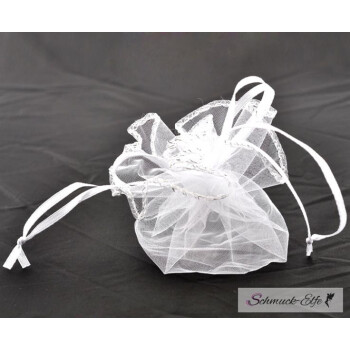 Echtleder Armband Engelsflügel VINTAGE schwarz  im Organza Beutel