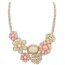 Vintage Blüten Collier Strass Rosé Gold im Organza Beutel