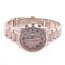 Damen Edelstahl Armbanduhr  Rosegold Strass GLAM QUEEN