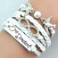 Armband Infinity One Direction Tauben weiß mit Strass