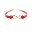 Armband Infinity Schleife gold rot