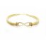 Armband Infinity Schleife gold beige