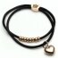 Armband Krone & Herz gold schwarz