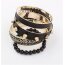 Bohemia Style  Armbänder SET 4  tlg.schwarz  gold   im Organza Beutel