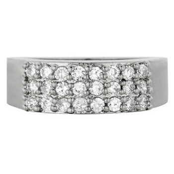 Ring GLAM Queen weiße Topase vergoldet im Etui Gr. 56 - Durchmesser 18,0 mm