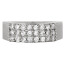 Ring GLAM Queen weiße Topase vergoldet im Etui Gr. 56 - Durchmesser 18,0 mm