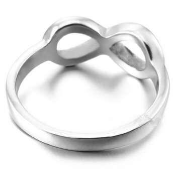 Ring  INFINITY Unendlichkeit 316L  Edelstahl  im Etui